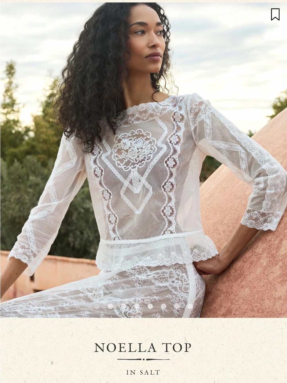 BNWT Doen Noella top in salt, size XL